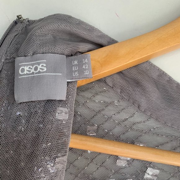 asos sequin silver dress - Picture 2 of 10